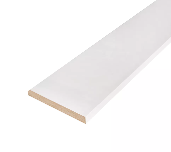 ALEXANDRIA MOULDING 00239-5IN Small Bevel Baseboard MDF,  5 ½ IN x 5/8IN x 16FT