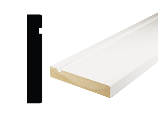 ALEXANDRIA MOULDING 09091- 3IN Square Casing MDF, 3 ½ IN x 5/8IN x 8FT