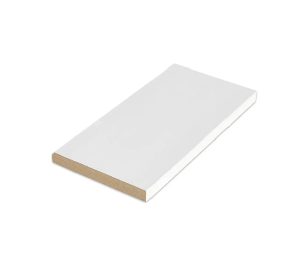 ALEXANDRIA MOULDING 2216- 4IN Small Bevel Baseboard MDF, 4 ½ IN x 1/2IN x 14FT