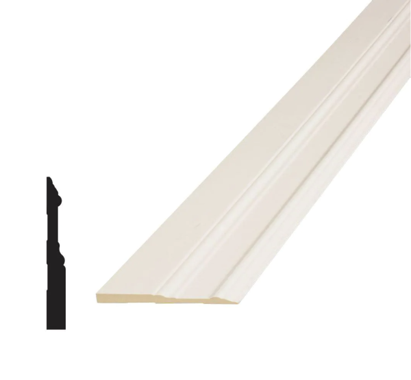 ALEXANDRIA MOULDING 5709- 5IN Double Baseboard MDF, 5IN x 5/8IN x 16FT