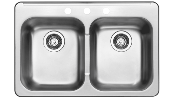 BLANCO 401168 31.5"X20.5" DROP IN SS DOUBLE SINK