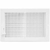 IMPERIAL RG0291 STANDARD 1-PACK WHITE STEEL FLOOR REGISTER (DUCT OPENING: 6-IN X 10-IN ; OUTSIDE: 7.25-IN X 11.25-IN)