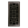 IMPERIAL RG3251-A ARTS CRAFT STEEL FLOOR REGISTER - OIL-RUBBED BRONZE STEEL - RUSTPROOF POLYSTYRENE BODY - 4-IN W X 10-IN L