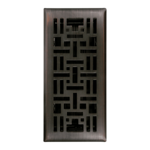 IMPERIAL RG3251-A ARTS CRAFT STEEL FLOOR REGISTER - OIL-RUBBED BRONZE STEEL - RUSTPROOF POLYSTYRENE BODY - 4-IN W X 10-IN L