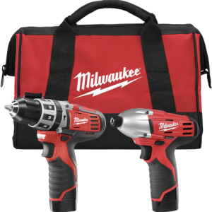 MILWAUKEE 2497-22 M12 HAMMER DRILL WITH IMPACT COMBO