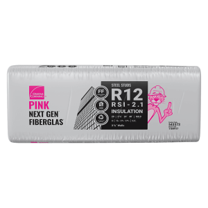 OWENS CORNING R-12 2X4 STEEL STUD 24 INCH EcoTouch PINK FIBERGLAS Insulation 24-inch x 48-inch x 3 5/8-inch (160 sq.ft.)