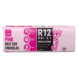 OWENS CORNING R-12 2X4 WOOD STUD 15 INCH EcoTouch PINK FIBERGLAS Insulation 15-inch x 47-inch x 3.5-inch (97.9 sq.ft.)