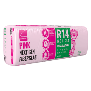 OWENS CORNING R-14 2X4 WOOD STUD 23 INCH EcoTouch PINK FIBERGLAS Insulation 23-inch x 47-inch x 3.5-inch (120.1 sq.ft.)