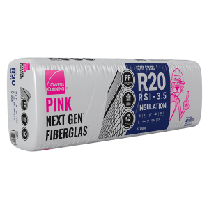 OWENS CORNING R-20 2X6 STEEL STUD 16 INCH  EcoTouch PINK FIBERGLAS Insulation 16-inch x 48-inch x 6-inch (85 sq.ft.)