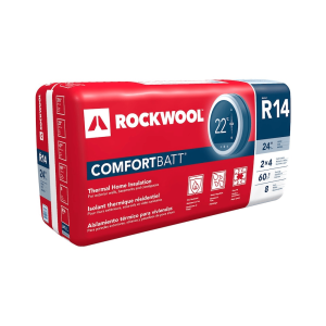 ROCKWOOL INSULATION R14 COMFORTBATT 2X4 WOOD STUD 24 INCH INSULATION 60.1 SQ FT