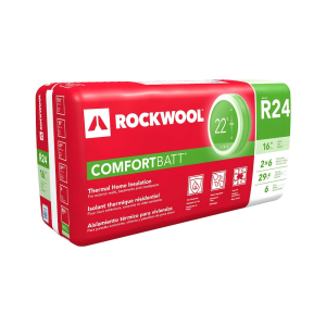 ROCKWOOL INSULATION R24 COMFORTBATT 2X6 WOOD STUD 16 INCH INSULATION 29.4 SQ FT