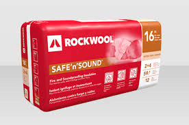 ROCKWOOL INSULATION SAFE N SOUND 2X4 WOOD STUD 16 INCH INSULATION 59.7 SQ FT