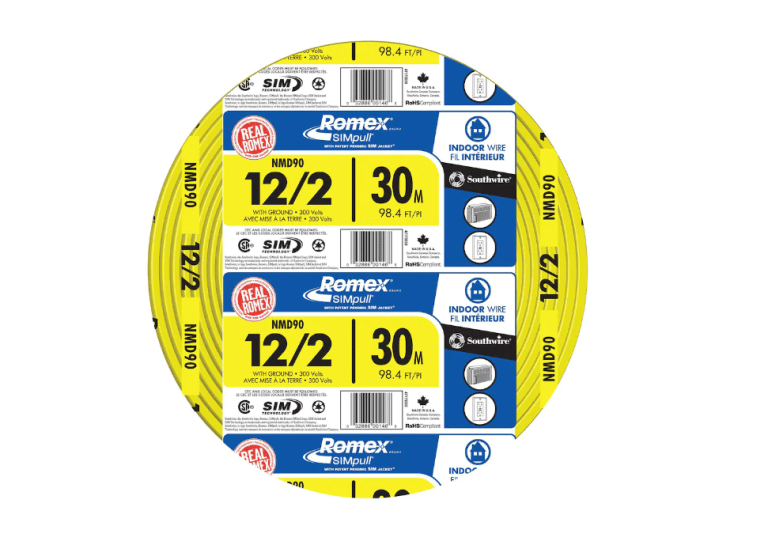 Southwire WIRING 12/2 NMD90 30M Romex Electrical Wire - Yellow ☑️ Your ...