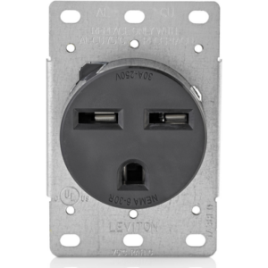 LEVITON 05372 EB REC SGL FLUSH MNT 2PO 3WI 30A250V