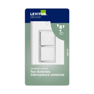 LEVITON 05634 WH COMBI DEC 2SW SP 15A120-277VAC