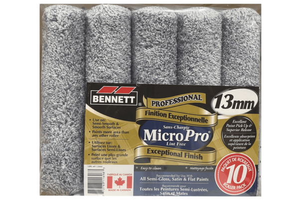 BENNETT 10PK MP13MM 10 Pack Microfiber Roller 13mm