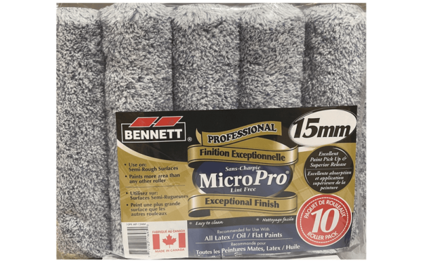 BENNETT 10PK MP15MM 10 Pack Microfiber Roller 15mm