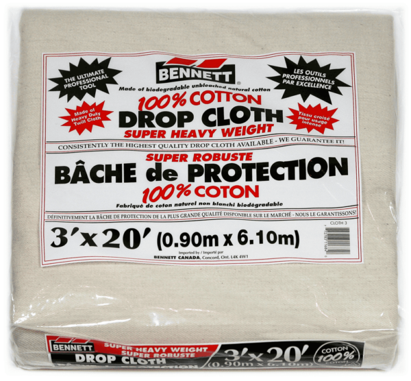 BENNETT CLOTH 3 Drop Cloth 3' x 20'