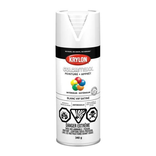 KRYLON COLORMAXX SATIN BRIGHT WHITE