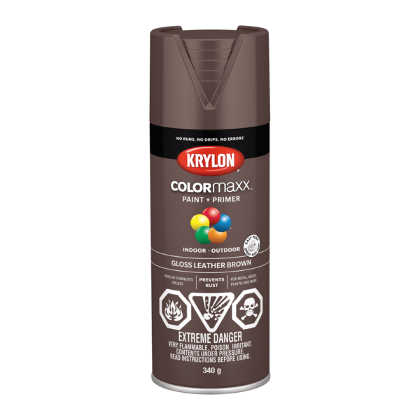 KRYLON COVERMAXX GLOSS LEATHER BROWN