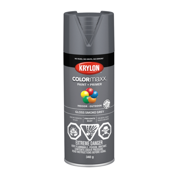 KRYLON COVERMAXX GLOSS SMOKE GREY