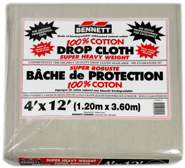 BENNETT CLOTH 4 Drop Cloth 4' x 12'