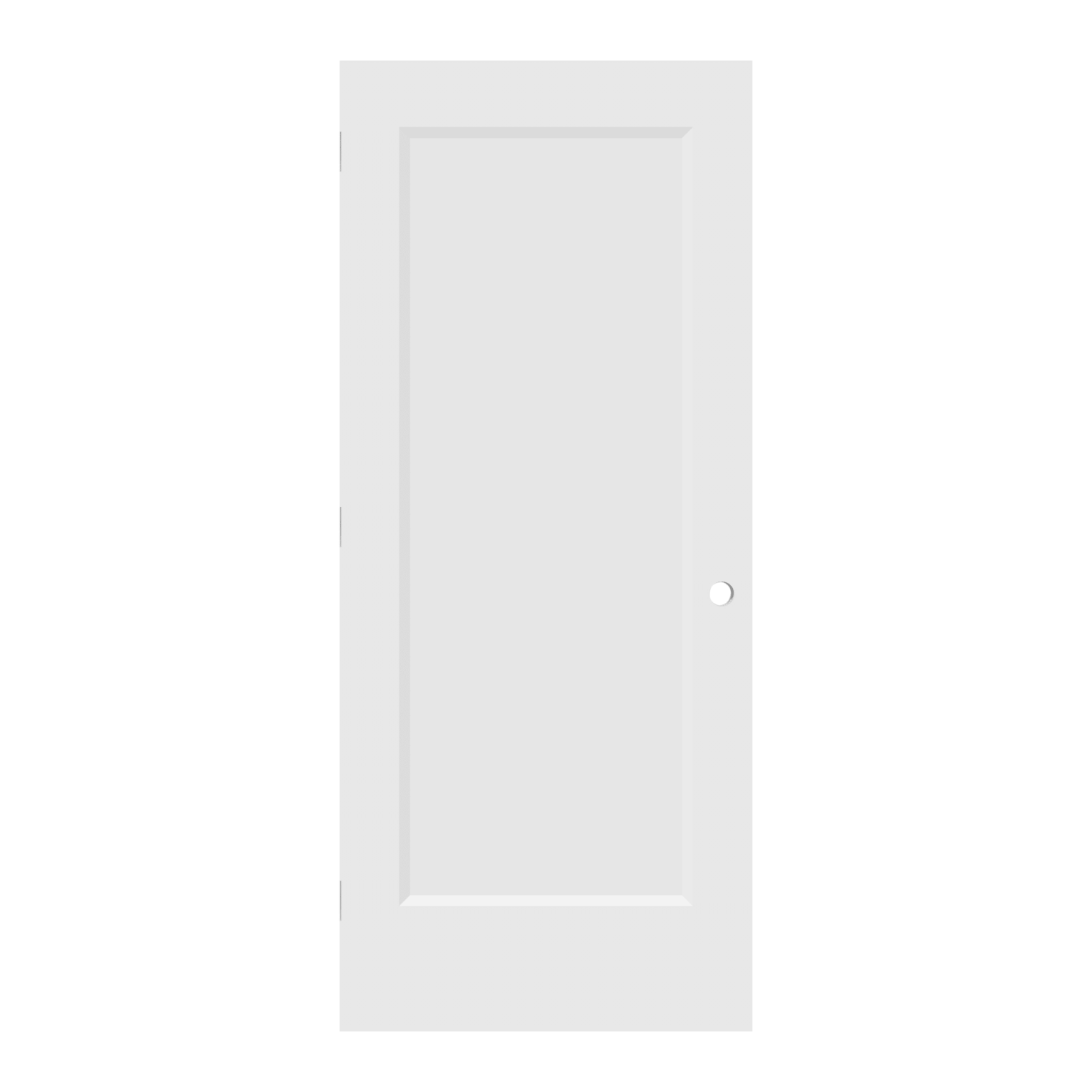 1 PANEL SHAKER HOLLOW DOOR PRE MACHINED 34" X 80" X 1 3/8" RIGHT HAND ☑